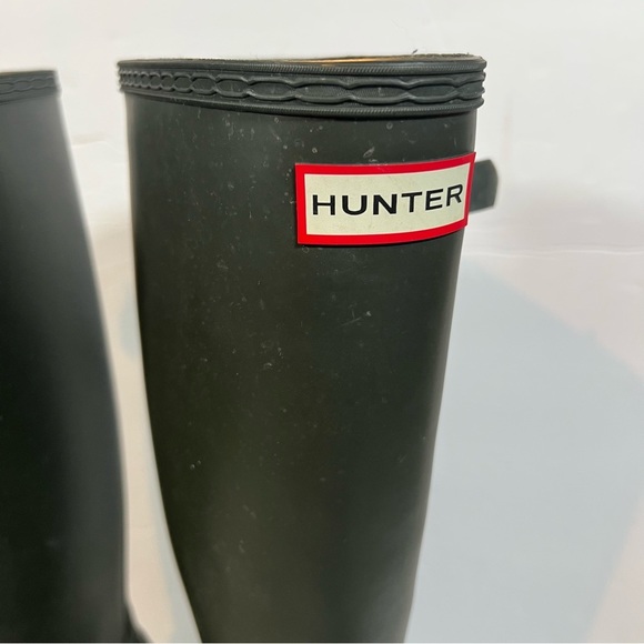 Hunter Original Tall Rain Boots, Hunter Green, VGUC Women’s Size 7 US - Picture 2 of 7